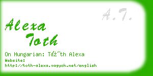 alexa toth business card